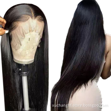 HanF Human Wig Vendor Highlight Brown Wig Ombre Color Malaysian Virgin Cuticle Aligned Human Hair Wig HD Lace Front Closure